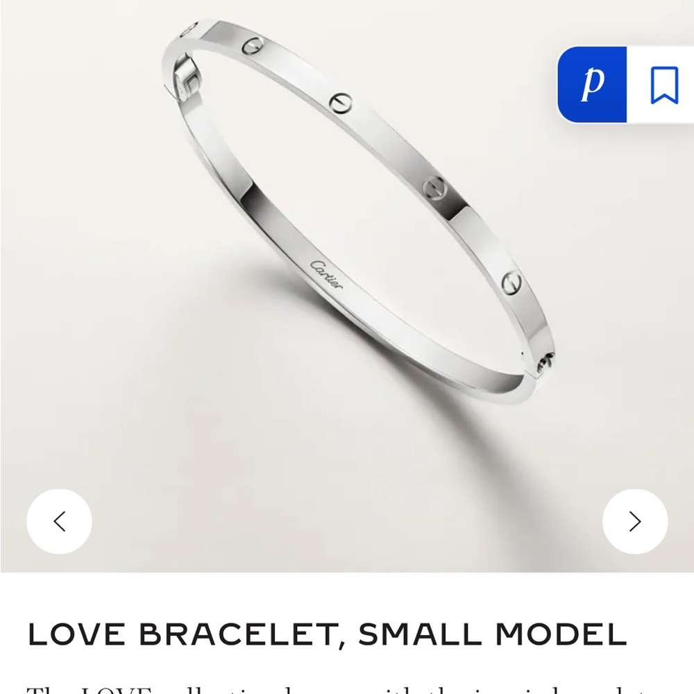 Authentic never worn Cartier 18k white gold love bracelet - Picture 4 of 5